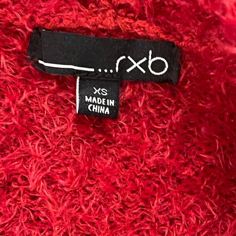 NWOT RBX Women's Longline Fuzzy Cardigan Size Xsmall Red - Picture 8 of 10